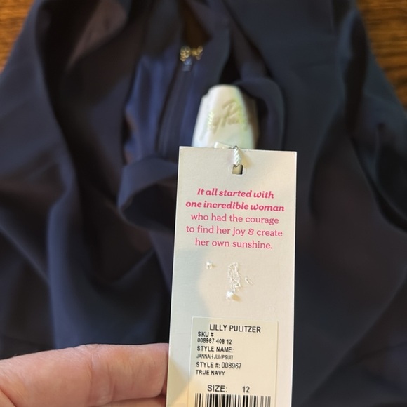 Lilly Pulitzer Jannah jumpsuit true navy sizes 10 & 12 NWT - Picture 7 of 10
